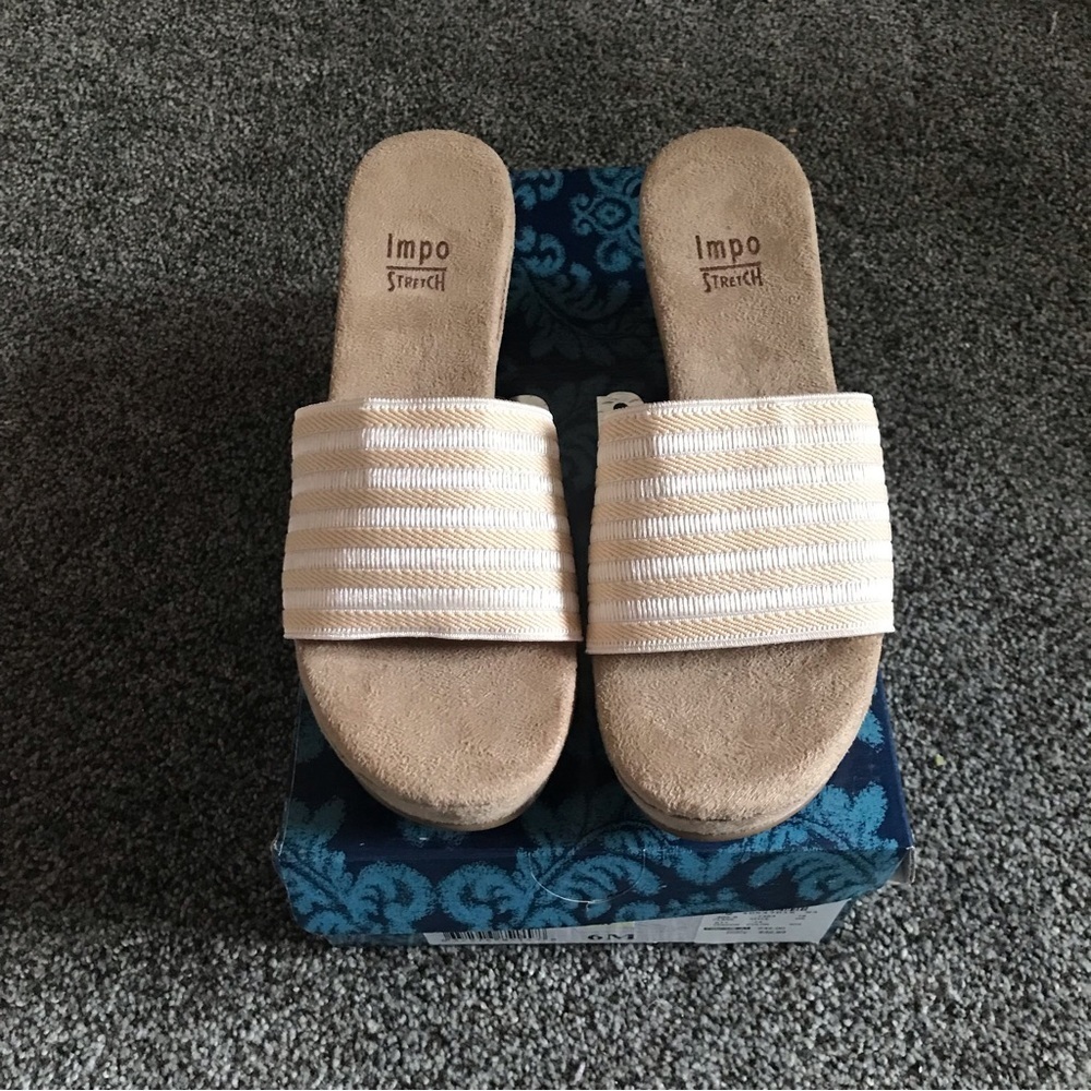 Impo Stretch Rocker Elastic Platform Sandal - Size 6M - Like New - Picture 4 of 5